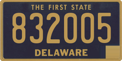 DE license plate 832005