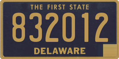DE license plate 832012