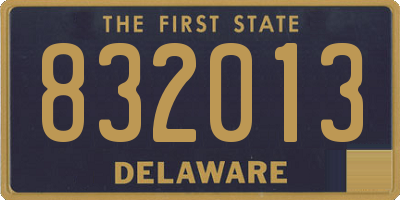 DE license plate 832013