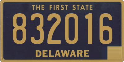 DE license plate 832016