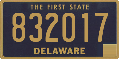 DE license plate 832017