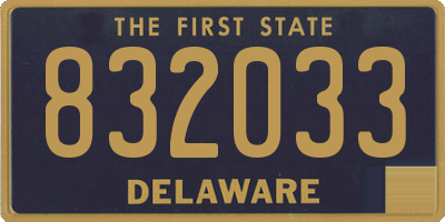 DE license plate 832033