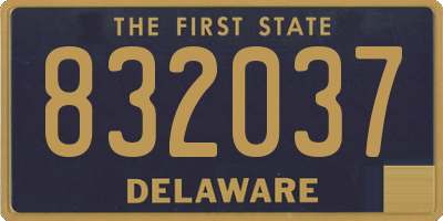 DE license plate 832037