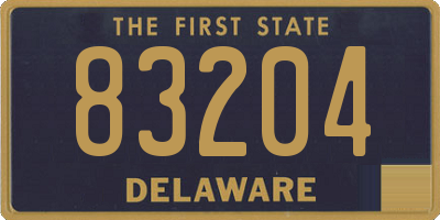 DE license plate 83204