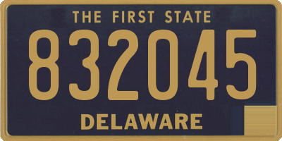 DE license plate 832045