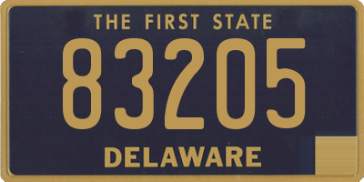 DE license plate 83205