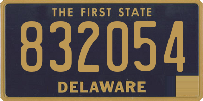 DE license plate 832054