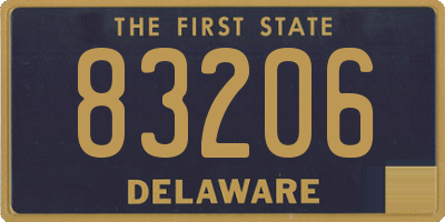 DE license plate 83206