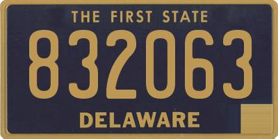 DE license plate 832063