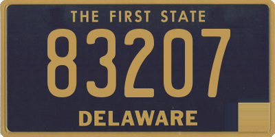 DE license plate 83207