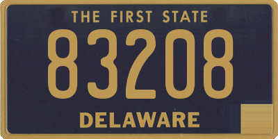 DE license plate 83208
