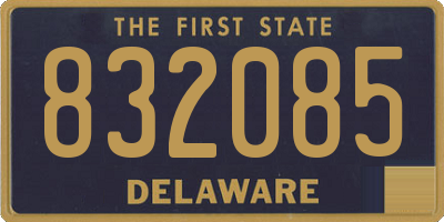 DE license plate 832085