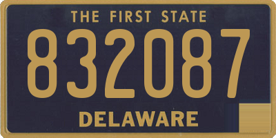 DE license plate 832087