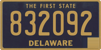DE license plate 832092