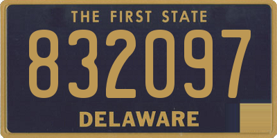 DE license plate 832097
