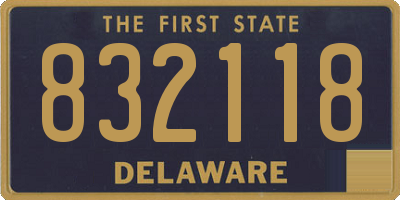 DE license plate 832118