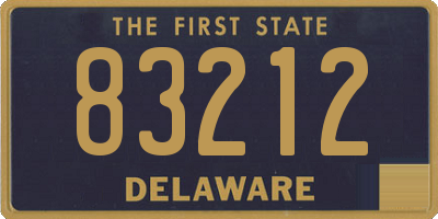 DE license plate 83212
