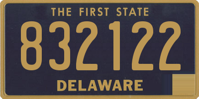 DE license plate 832122