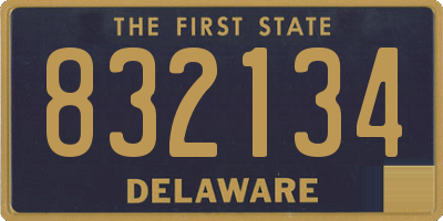DE license plate 832134