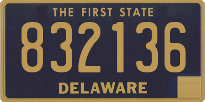 DE license plate 832136