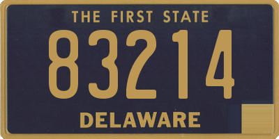 DE license plate 83214