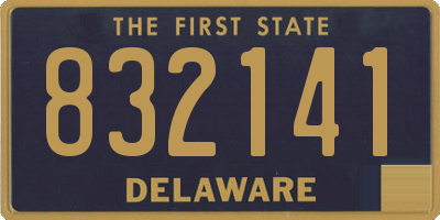 DE license plate 832141
