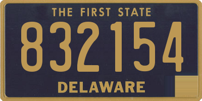DE license plate 832154