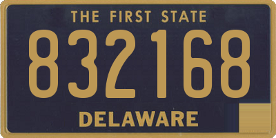 DE license plate 832168