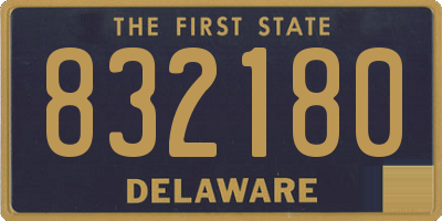 DE license plate 832180
