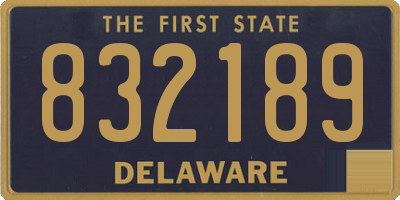 DE license plate 832189
