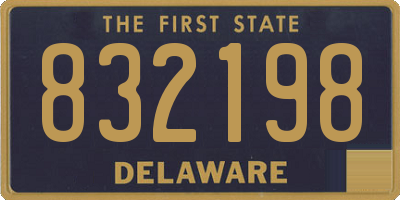 DE license plate 832198