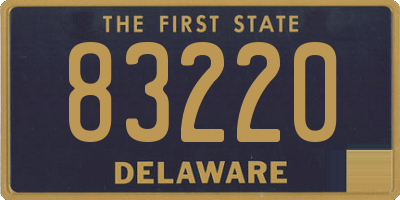 DE license plate 83220