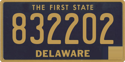 DE license plate 832202