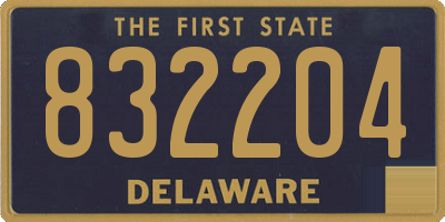 DE license plate 832204