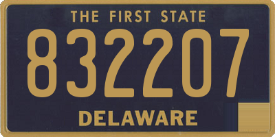 DE license plate 832207