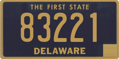 DE license plate 83221