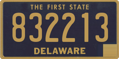 DE license plate 832213