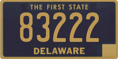 DE license plate 83222