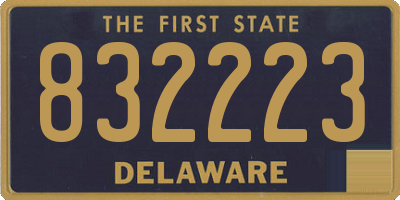 DE license plate 832223