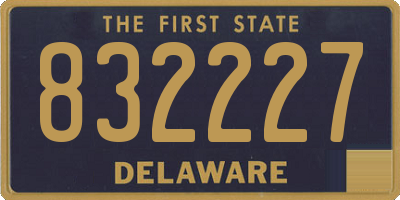 DE license plate 832227