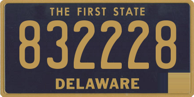 DE license plate 832228