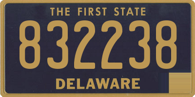 DE license plate 832238