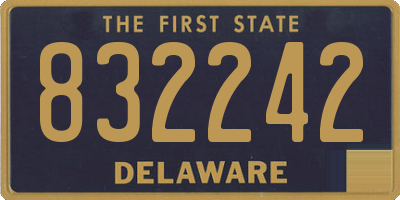 DE license plate 832242