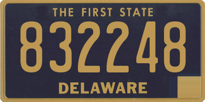 DE license plate 832248