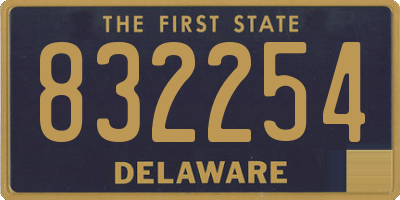 DE license plate 832254