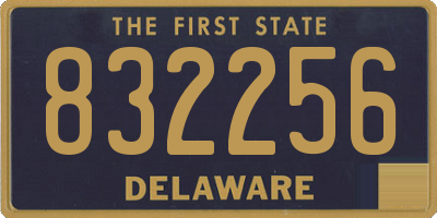 DE license plate 832256