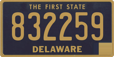 DE license plate 832259
