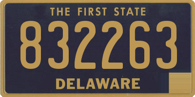 DE license plate 832263
