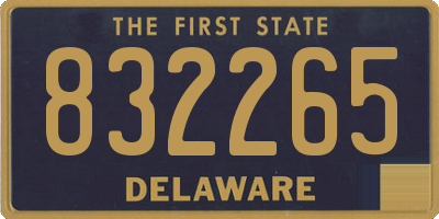 DE license plate 832265