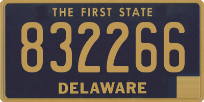 DE license plate 832266